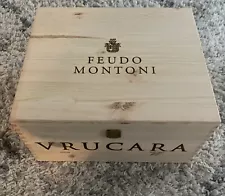 Italian Wood Wine Box With Locking Lid