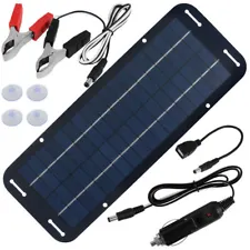 30W Solar Panel 12V Trickle Charger Battery Charger Kit Maintainer Boat Car RV