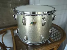 Ludwig Tom Classic 15" x 12"-Clear Maple 3-Ply-Silver Sparkle-Vintage Mid 70's!