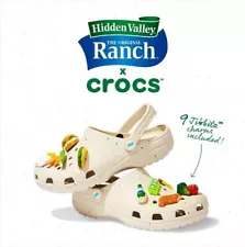 Hidden Valley Ranch Crocs Classic Clog 207698-90H Size 6 Brand New