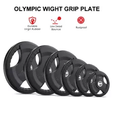 SPART Weight Plate 2-Inch Rubber Coated Weight Lifting Plates for Barbell