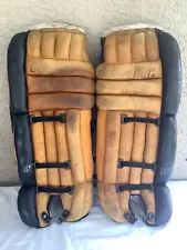 New ListingVintage Cooper GP58 Set of Leather Hockey Goalie Pads 29”Long