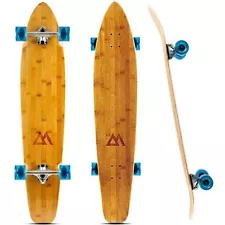 44 inch Kicktail Cruiser Longboard Skateboard | Bamboo and Hard Maple Deck