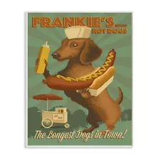 Stupell Frankie's Hot Dogs for Sale Graphic Art Wall Plaque Multi