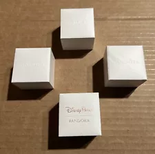 Pandora Empty Charm Boxes - Lot Of 4 - White With Black Interior