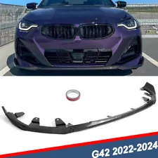 For BMW G42 230i M240i M Sport 2022-2024 Carbon Fiber Look Front Bumper Splitter (For: BMW M240i)