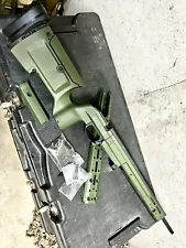 KRG Bravo chassis, Sako Green For Remington 700 Short Action, W3 Forend Included