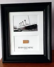 White Star Line RMS Olympic Teak Wood Display, Sister of the Titanic!