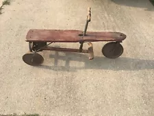 Wow Rare Antique Irish Mail Cart Row Cart Working Condition Gear Driven