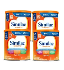 4 Similac Sensitive Powder Infant Formula (4) 12.5 Oz Cans Exp 04/2025 Sealed