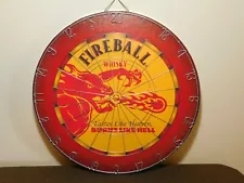 VINTAGE LIQUOR BAR GAME 17 1/2" ACROSS FIREBALL WHISKY DART BOARD NEW UNUSED