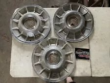 1957 Cadillac Hub Caps 15" Set of 3 Caddy Wheel Covers Hubcaps 57 Custom Bomb