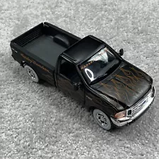 2013 Harley Davidson Ford F-350 Super Duty Pickup Truck Black Orange Flames 1/27