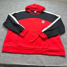 Nike THERMA-FIT Hoodie Sweatshirt Men 4XL Red Black Colorblock Pullover DQ5836