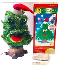 1997 Gemmy DOUGLAS FIR TALKING TREE Animated Singing Christmas Tree 18" Works