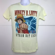 One Piece Monkey D Luffy T Shirt Anime Small Yellow Straw Hat Crew New