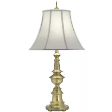 Stiffel TL-N6086-N6085-SB, 31 inch Table Lamp & Portable Light in Satin Brass