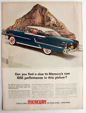 Mercury Auto Ad Montclair 2 Door Blue White Dual Exhaust 1955