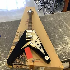 1958 Korina Epiphone Flying V Electric Guitar Ebony 2007 reissue EGV2EBGH1 - NOS