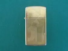 Zippo slim gold colored engraveable lighter