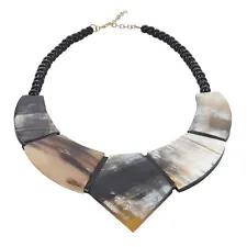 Jewelry Brown Black Buffalo Horn Necklace for Women Size 20-22" Birthday Gifts