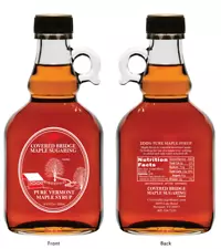 One 500 ml glass jug of pure Vermont "organic" Maple syrup