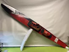 H O Skis burner 67” slalom water ski used Lace Boot Red Black