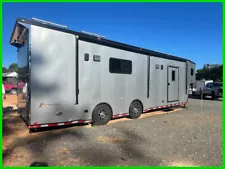 2017 Intech 38ft Gooseneck Race Trailer w/Balcony 2 AC Units Generator Solar