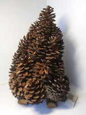 Action Ind. Naturally DIY Real Pine Cone Christmas Tree 1990 12" x 8" Decorative