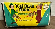 Vintage Yogi Bear Radio with compass 1966 Includes box and instructions