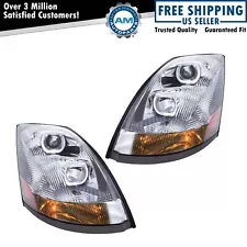 Chrome Performance LED Projection Headlights Set for 2004-2018 Volvo VNL VNM VN