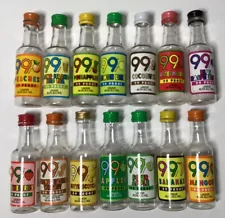 14 Empty Mini Liquor Bottles 50mL All Different Plastic Bottles Collection