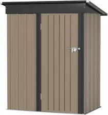 New ListingMetal Outdoor Storage Shed 5FT X 3FT, Steel Utility Tool Shed Storage House with