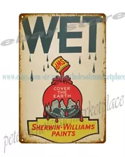 1940s Sherwin-Williams Wet Paint metal tin sign posters for sale online