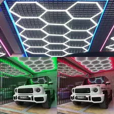 14 Grid Hexagon Lights Garage System Honeycomb LED Garage Light Hex Barbe Border