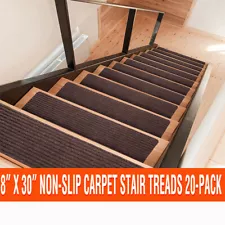 ValueMax Stair Treads for Wooden Steps 8"x30" 20-Pack Non-Slip Self-adhesive NEW