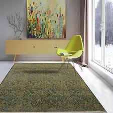 Michaelian & Kohlberg Hand Knotted 100% Wool Tibetan Area Rug Green 6'2"x9'