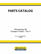 NEW HOLLAND WORKMASTER 60 COMPACT TRACTOR - TIER 4 PARTS CATALOG