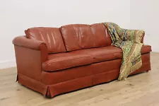 Traditional Vintage Rusty Leather Sofa or Couch #48554