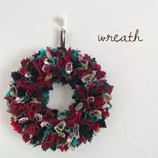 W5 Handmade Cloth Wreath Halloween Christmas