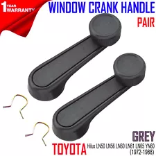 For 1978-83 Toyota Hilux Pickup 4x4 DLX SR5 22R WINDOW CRANK HANDLE GREY PAIR (For: 1983 Toyota Pickup)