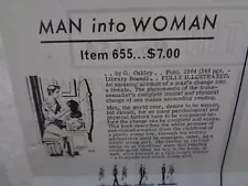 Mail order form 1968 1971 She Male Gay Drag films Adult Vintage single sheet