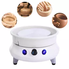 120W Table Top Pottery Wheel Electric Ceramic Machine Clay Shaping Tools White