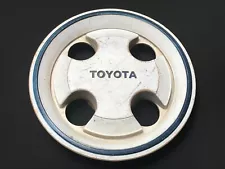 Toyota Corolla Tercel OEM Wheel Center Cap White Finish Blue Edge 6139 1983-1985