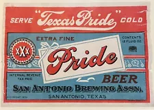 IRTP Pride Beer Label. San Antonio Brewing, San Antonio, TX. Used off a bottle