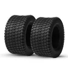 Two 24x12.00-12 Lawn & Garden Mower Tractor Turf Tires 4 Ply 24x12-12 24x12x12