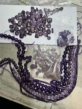 Natural Amethyst Semi Precious Lot of Beads Jewelry Making