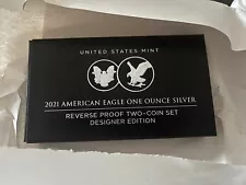 American Eagle 2021 One Ounce Silver Reverse Proof Two-Coin Set Designer Edition