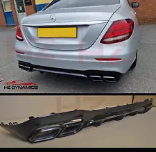 FOR MERCEDES E CLASS W213 SALOON E63 AMG GLOSS BLACK DIFFUSER BODYKIT 2016-2019