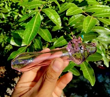 Pink Unicorn Head Tobacco Glass Pipe(Handmade).Thick Glass